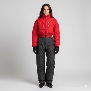 Vintage 80s Nutcracker One-Piece Ski Suit - Small